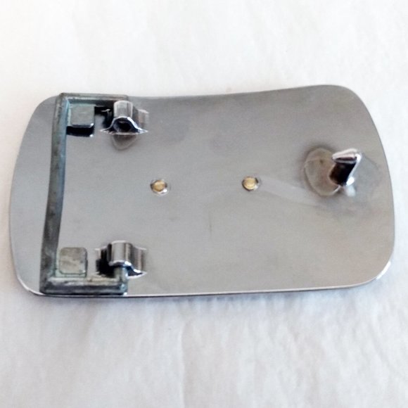 Western Style Silver & Gold Tone Bucking Bronco Belt Buckle - Picture 6 of 6